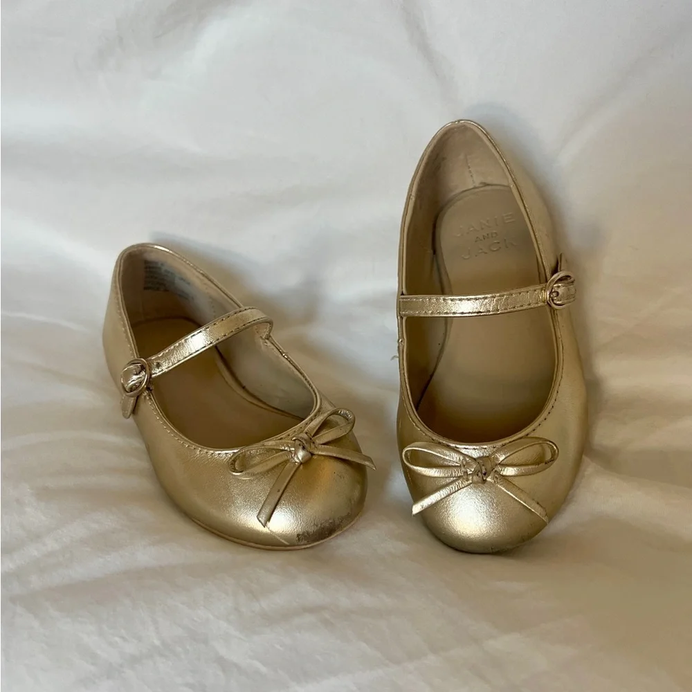Janie and Jack Gold Dress Shoes